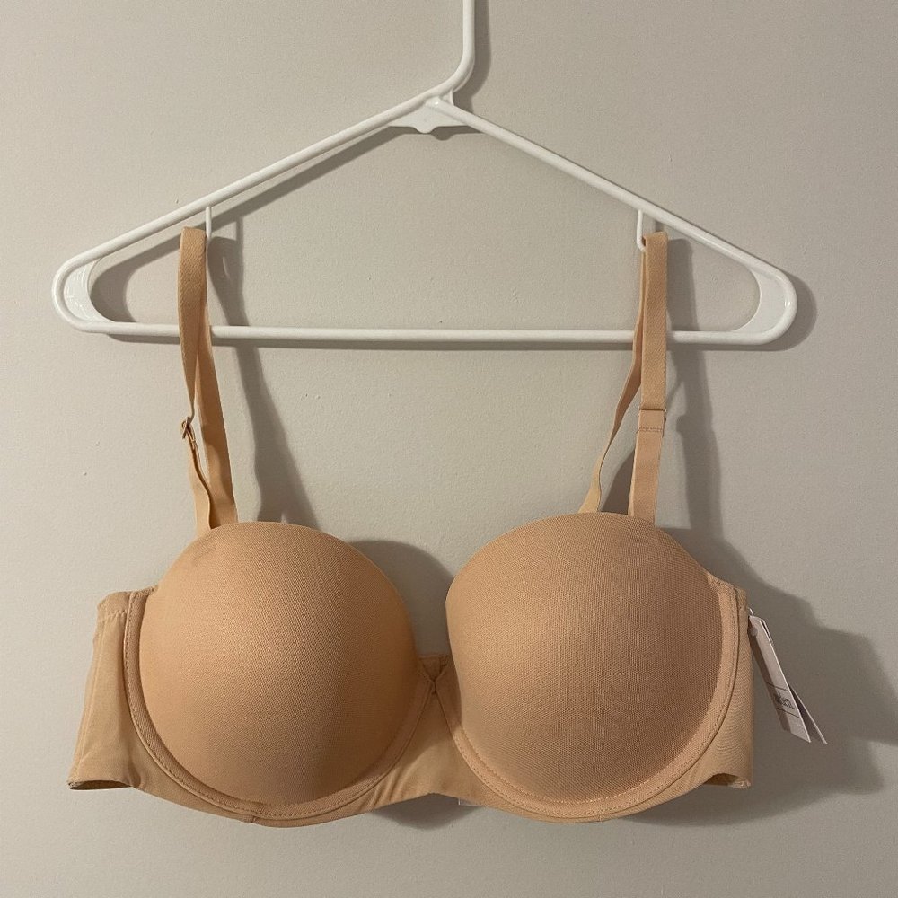 Auden Nude Strapless Bra with removable straps - Size 38C